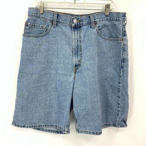 Levi 550 Denim Shorts Contruction Contractor Light Wash Jean Mens 38